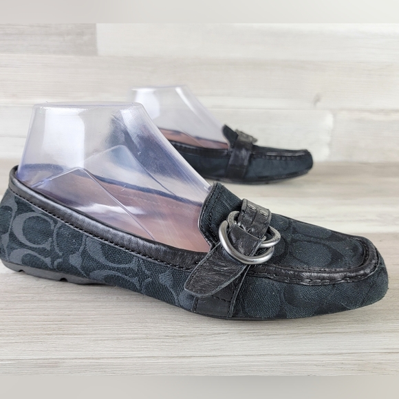 Coach Signature Solid Black Avril Loafer Women's Size 8½B - Picture 2 of 16
